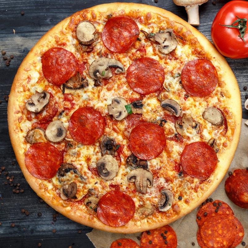 888 Пицца  пепперони с грибами 30 см